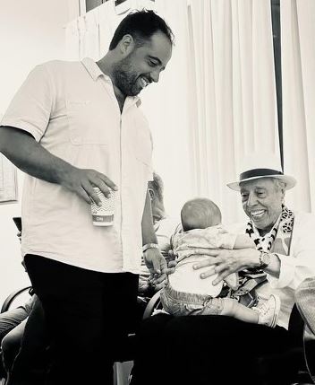 Gustavo Mendes with his father Sergio Mendes and son